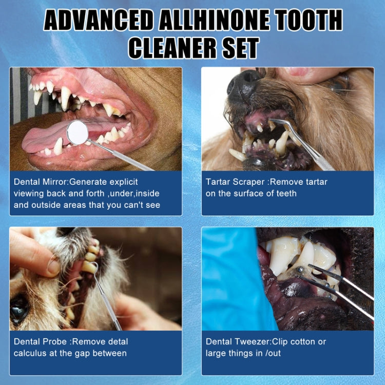 Pet Ultrasonic Teeth Cleaner Dog Electric Teeth Cleaning Tool Home Dentistry Tartar Remover(Black)