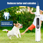 Pet Ultrasonic Teeth Cleaner Dog Electric Teeth Cleaning Tool Home Dentistry Tartar Remover(White)