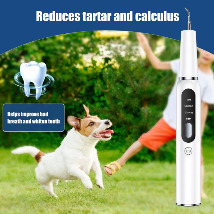 Pet Ultrasonic Teeth Cleaner Dog Electric Teeth Cleaning Tool Home Dentistry Tartar Remover(Black)