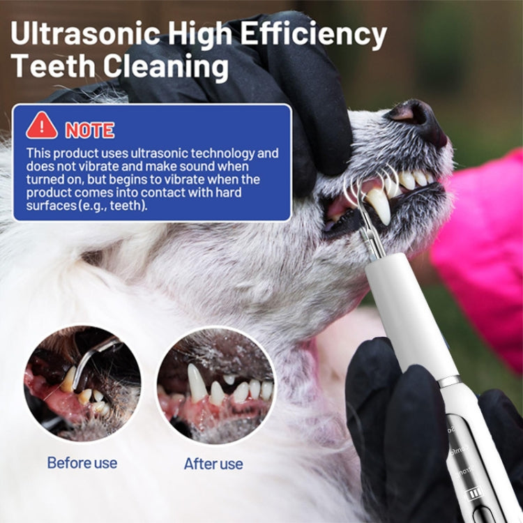 Pet Ultrasonic Teeth Cleaner Dog Electric Teeth Cleaning Tool Home Dentistry Tartar Remover(Black)