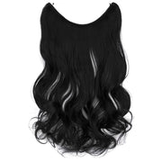 Fishing Line Hair Curtain Long Curly Wig Seamless Hair Extension(1)