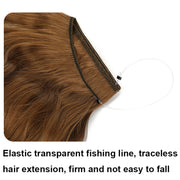 Fishing Line Hair Curtain Long Curly Wig Seamless Hair Extension(2)