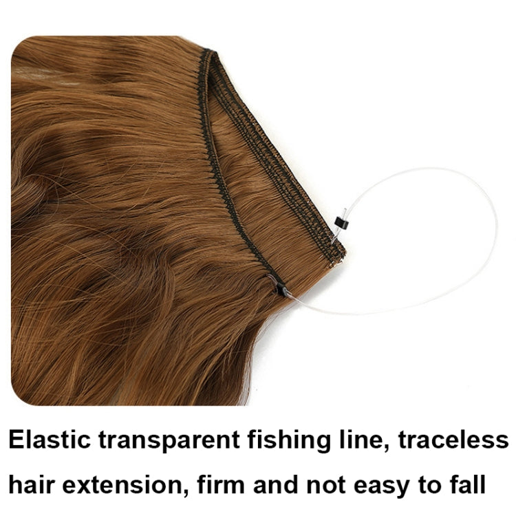 Fishing Line Hair Curtain Long Curly Wig Seamless Hair Extension(1)