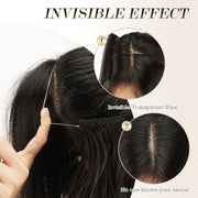 Fishing Line Hair Curtain Long Curly Wig Seamless Hair Extension(1)