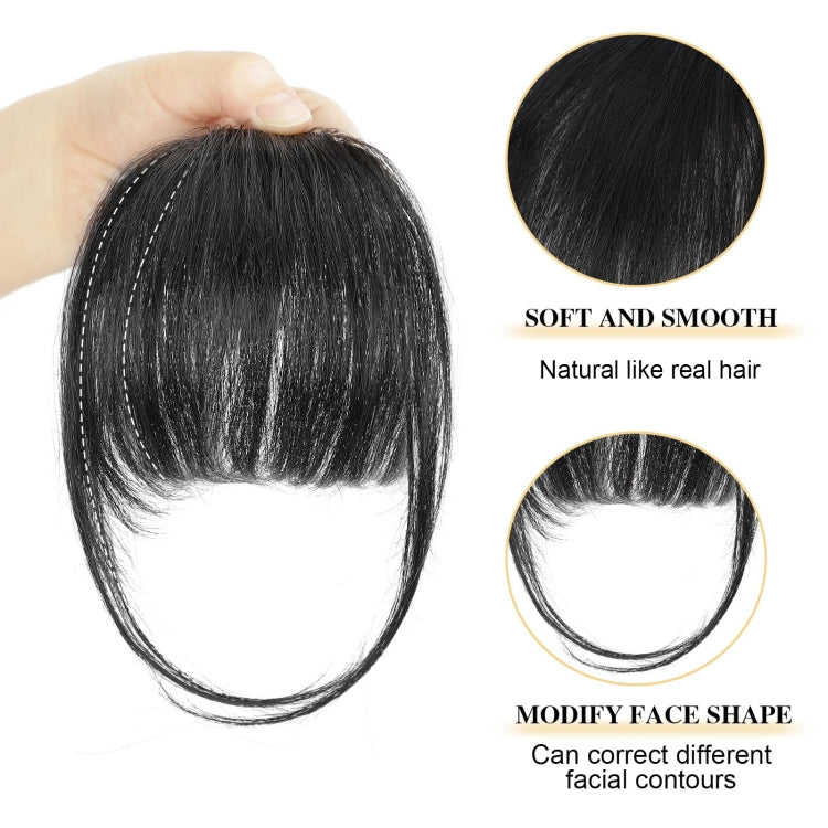 Chemical Fiber Wigs Thin Air Bangs Clip-on Wigs, Color: Dark Brown No Sideburns - free shipping - PMC TechLife - Order now!