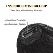 Chemical Fiber Wigs Thin Air Bangs Clip-on Wigs, Color: Light Brown with Sideburns