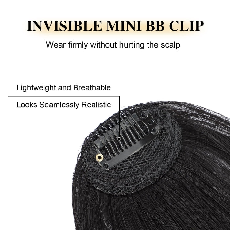 Chemical Fiber Wigs Thin Air Bangs Clip-on Wigs, Color: Light Brown with Sideburns