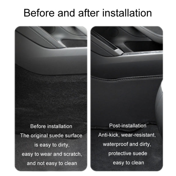 For Tesla Center Console Side Anti-kick Protective Pad, Style: MY Universal Driver Passenger Outer Side TPE