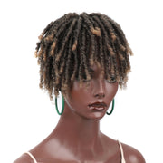 Personalized Hollow Curl Hip Hop Short Hair Dirty Braid Wig Blocks, Model: 1BT27