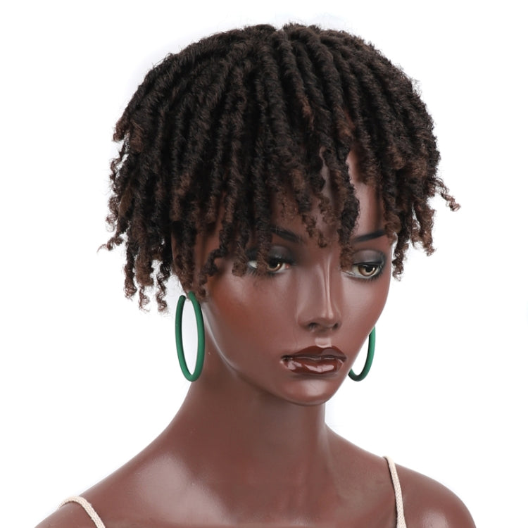 Personalized Hollow Curl Hip Hop Short Hair Dirty Braid Wig Blocks, Model: 1BT33 - free shipping - PMC TechLife - Order now!