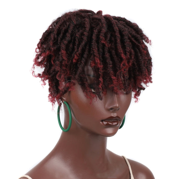 Personalized Hollow Curl Hip Hop Short Hair Dirty Braid Wig Blocks, Model: 1BTBUG
