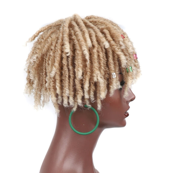 Personalized Hollow Curl Hip Hop Short Hair Dirty Braid Wig Blocks, Model: 1B