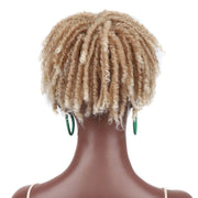 Personalized Hollow Curl Hip Hop Short Hair Dirty Braid Wig Blocks, Model: PURPLET60