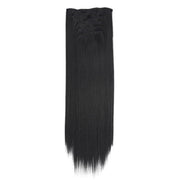 7pcs / Set Clips Long Straight Hair Extension Pieces 16 Clips Chemical Fiber Wigs, Model: 1B#