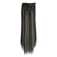7pcs / Set Clips Long Straight Hair Extension Pieces 16 Clips Chemical Fiber Wigs, Model: 1BH613# - free shipping - PMC TechLife - Order now!