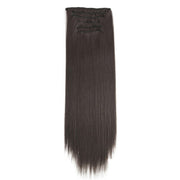 7pcs / Set Clips Long Straight Hair Extension Pieces 16 Clips Chemical Fiber Wigs, Model: 8#