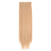 7pcs / Set Clips Long Straight Hair Extension Pieces 16 Clips Chemical Fiber Wigs, Model: 27M613#