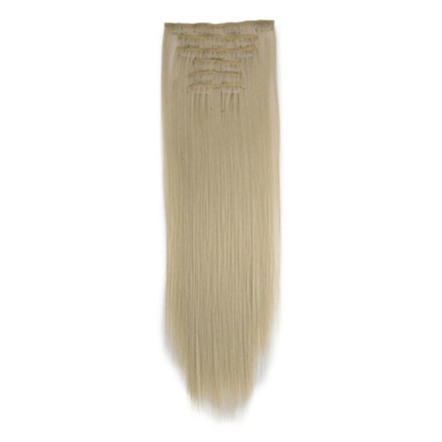 7pcs / Set Clips Long Straight Hair Extension Pieces 16 Clips Chemical Fiber Wigs, Model: 88#