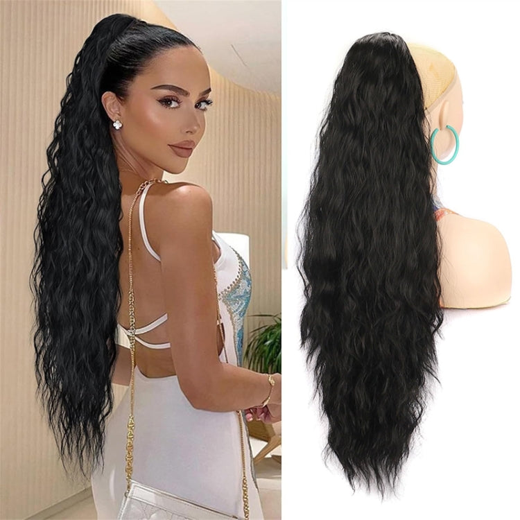 Ladies Extended Woolly Curly Rope Pulling Mesh Ponytail Wig, Color: 18T60A#