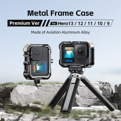 AMagisn Upgrade Ver Metal Rabbit Cage For GoPro HERO13 Black / HERO12 Black / HERO11 Black / HERO10 Black / HERO9 Black(Black) - free shipping - PMC Jewellery - Order now!