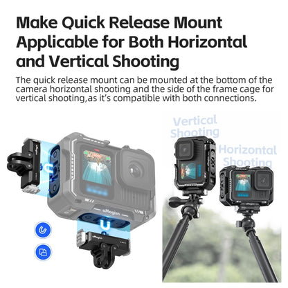 AMagisn Upgrade Ver Metal Rabbit Cage For GoPro HERO13 Black / HERO12 Black / HERO11 Black / HERO10 Black / HERO9 Black(Black) - free shipping - PMC Jewellery - Order now!