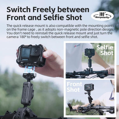 AMagisn Upgrade Ver Metal Rabbit Cage For GoPro HERO13 Black / HERO12 Black / HERO11 Black / HERO10 Black / HERO9 Black(Black) - free shipping - PMC Jewellery - Order now!