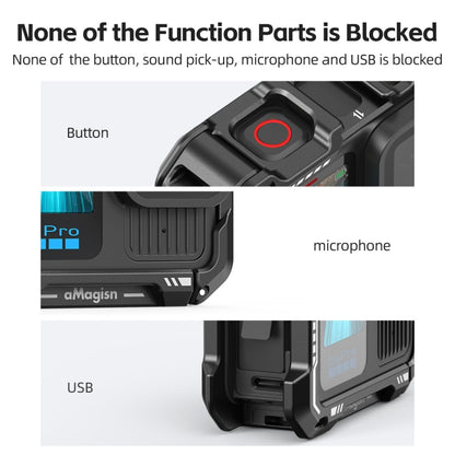 AMagisn Upgrade Ver Metal Rabbit Cage For GoPro HERO13 Black / HERO12 Black / HERO11 Black / HERO10 Black / HERO9 Black(Black) - free shipping - PMC Jewellery - Order now!