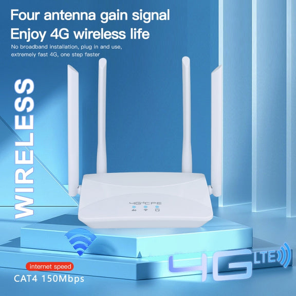 European B1/3/7/8/20/38/40/41 4G Wireless CPE Router Plug-in Mobile WiFi, EU Plug