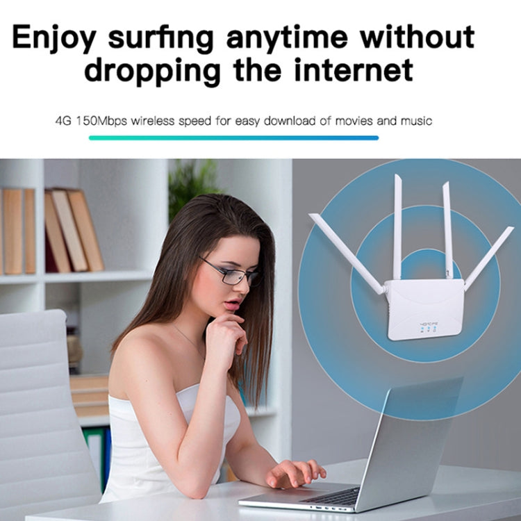 European B1/3/7/8/20/38/40/41 4G Wireless CPE Router Plug-in Mobile WiFi, EU Plug