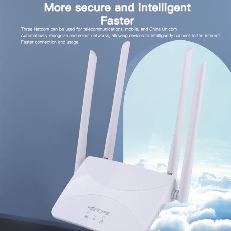European B1/3/7/8/20/38/40/41 4G Wireless CPE Router Plug-in Mobile WiFi, EU Plug