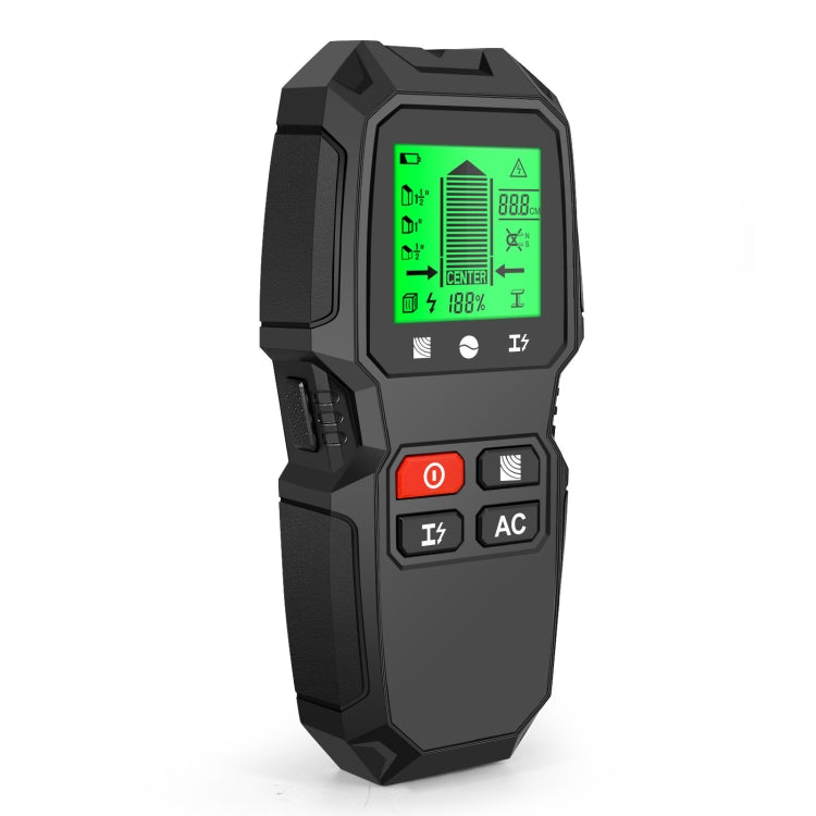 HW-QB6 5 In 1 Wall Scanner Handheld Stud Finder Wood Current Metal Live Wires Detection(Black) - Metal Detector by PMC TechLife | Online Shopping South Africa | PMC TechLife | Buy Now Pay Later Mobicred