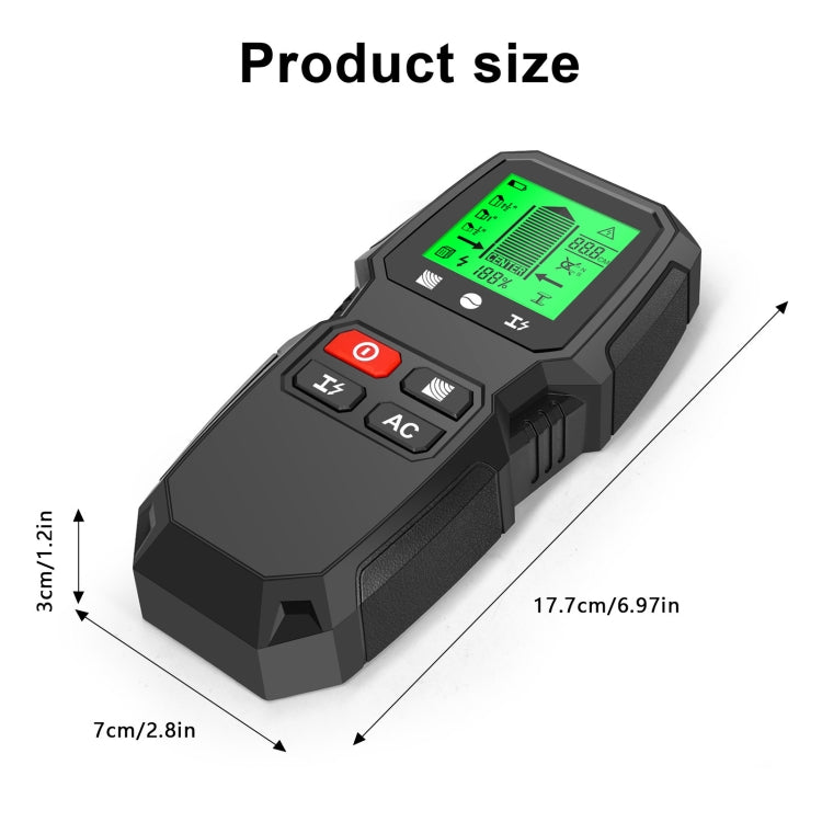 HW-QB6 5 In 1 Wall Scanner Handheld Stud Finder Wood Current Metal Live Wires Detection(White) - Metal Detector by PMC TechLife | Online Shopping South Africa | PMC TechLife | Buy Now Pay Later Mobicred