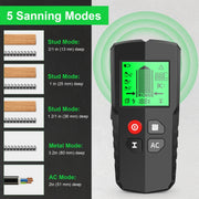 HW-QB5  5-In-1 Wall Stud Detector Wood Current Metal AC Wires Detection