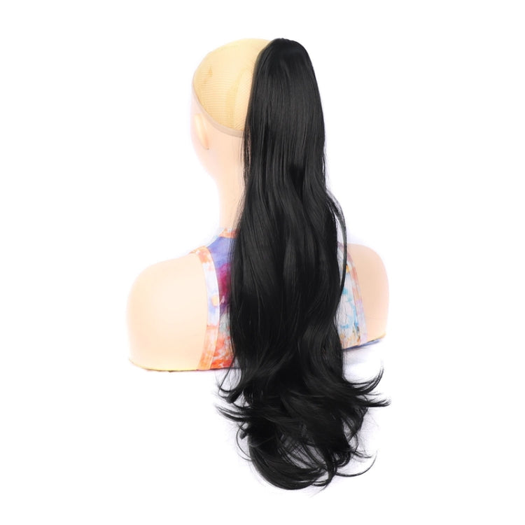 Ladies Claw Clip Inside Button Long Curly Pear Ponytail Wig, Color: 1B# - free shipping - PMC TechLife - Order now!