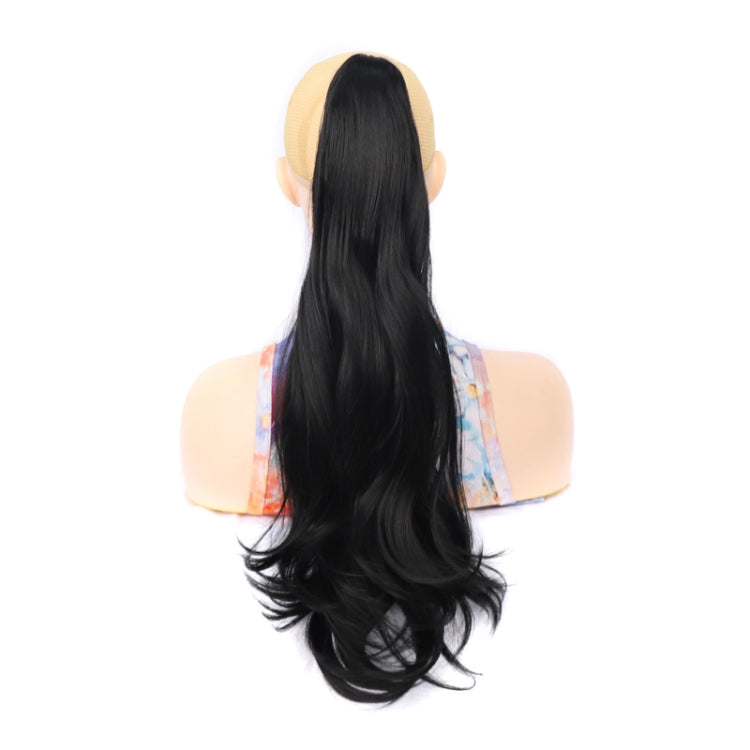 Ladies Claw Clip Inside Button Long Curly Pear Ponytail Wig, Color: 8BH22#