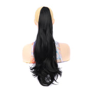 Ladies Claw Clip Inside Button Long Curly Pear Ponytail Wig, Color: 4#