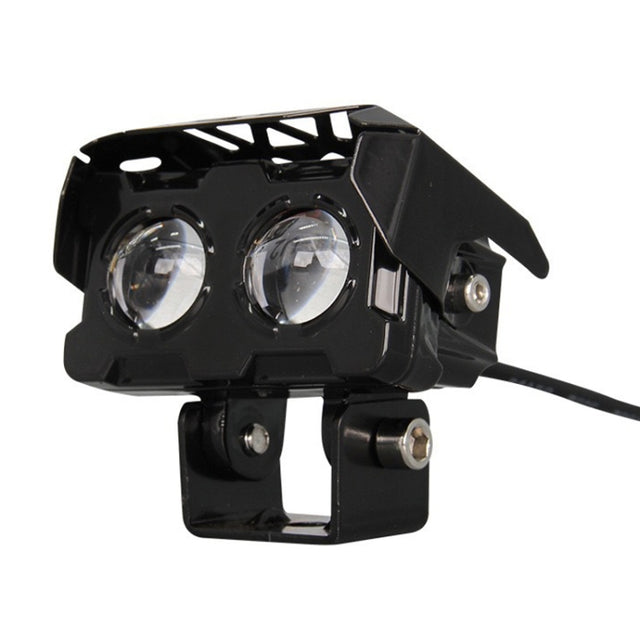 12W Motorcycle Spotlight High Bright Two Color Modified External Water-resistant LED Lens Headlight(Always Bright