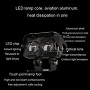 20W Motorcycle Spotlight High Bright Two Color Modified External Water-resistant LED Lens Headlight(Always Bright