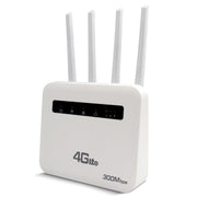 For European / Asian / African 4G CPE WiFi6 Plug-in Wireless Router Dual Port Wireless Hotspot, EU Plug(Milky White)