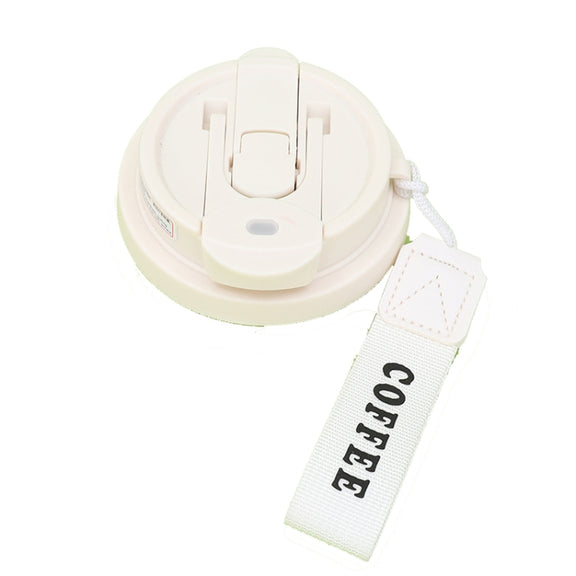 2.8 Inch Cup Mouth Straw Cup Lid Coffee Mug Replacement Lid With Hand Strip(White)