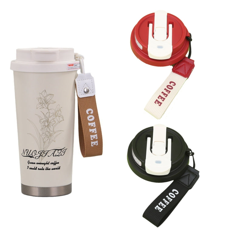 2.8 Inch Cup Mouth Straw Cup Lid Coffee Mug Replacement Lid With Hand Strip(Red)