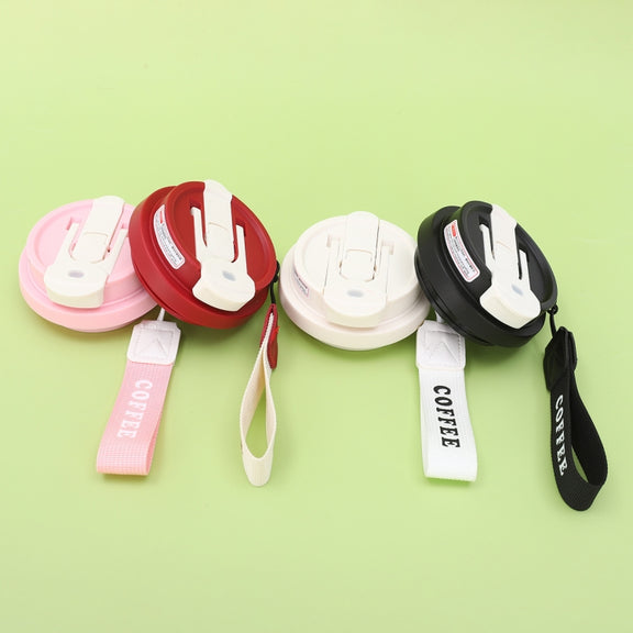 2.8 Inch Cup Mouth Straw Cup Lid Coffee Mug Replacement Lid With Hand Strip(Red)