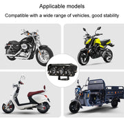 35W Motorcycle Spotlight Dual Color LED Headlight Triple Eye Water-resistant Headlight, Model: Flashing-(2 Wires)