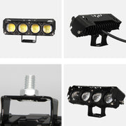 Motorcycle Spotlight External Lens Car LED Headlight Strong Spot Fog Light, Model: Near Yellow+Far White-3 Wires