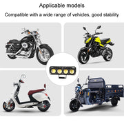 Motorcycle Spotlight External Lens Car LED Headlight Strong Spot Fog Light, Model: Near Yellow+Far White-3 Wires