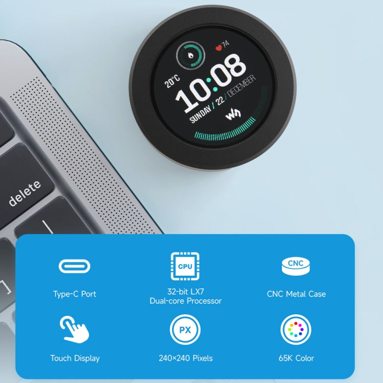 Waveshare 26959 ESP32-S3 1.28inch LCD Development Board, 32-Bit LX7 Dual-Core Processor With Touch - free shipping - PMC TechLife - Order now!