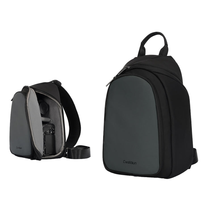Cwatcun D148 Medium Casual Camera Bag Shoulder Crossbody Daily Photography Bag, Color: Black - free shipping - PMC TechLife - Order now!