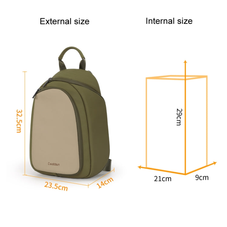 Cwatcun D148 Medium Casual Camera Bag Shoulder Crossbody Daily Photography Bag, Color: Black