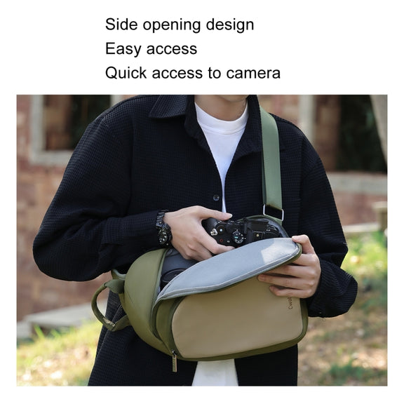 Cwatcun D148 Medium Casual Camera Bag Shoulder Crossbody Daily Photography Bag, Color: Black