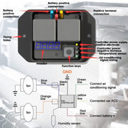 12V Digital Radiator Fan Controller Switch Automotive Fan Wiring Harness